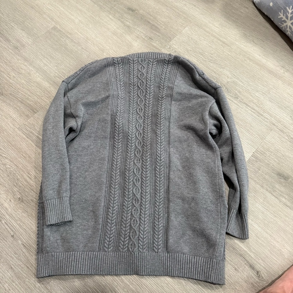 ZYIA Active Gray Ribbed Sweater - Picture 3 of 4